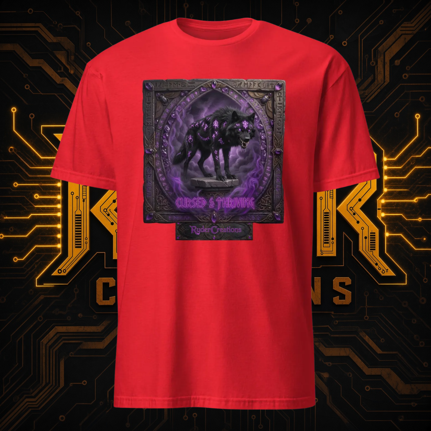 Haunting Purple Eyed Wolf T-Shirt