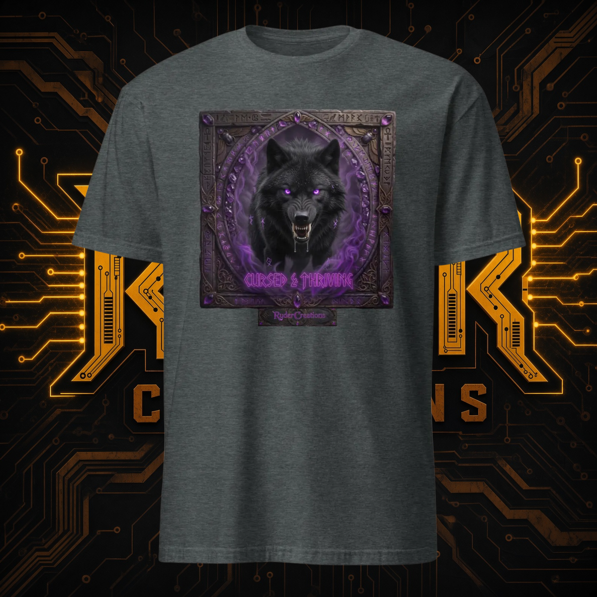 Cursed Mystic Black Wolf T-Shirt