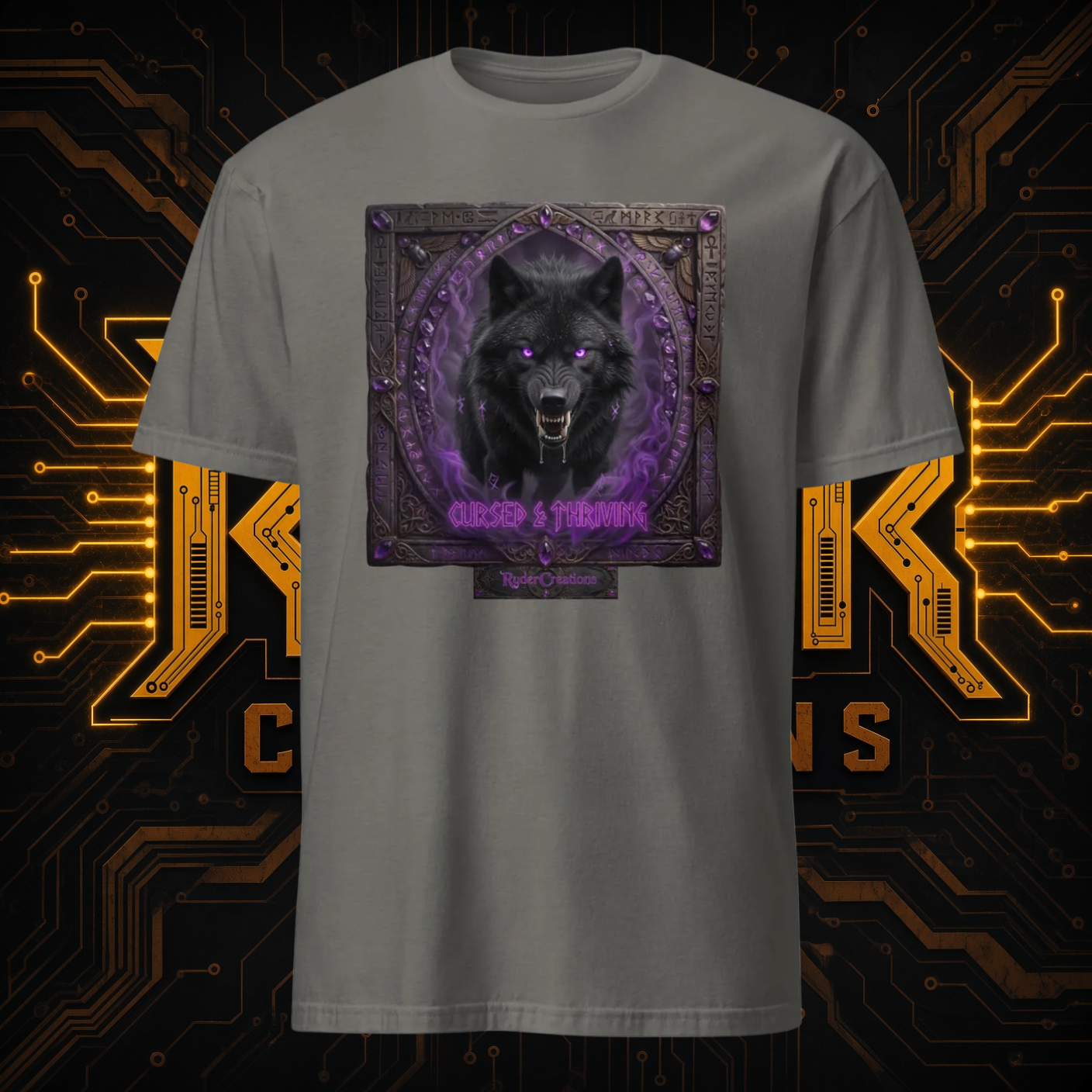 Cursed Mystic Black Wolf T-Shirt