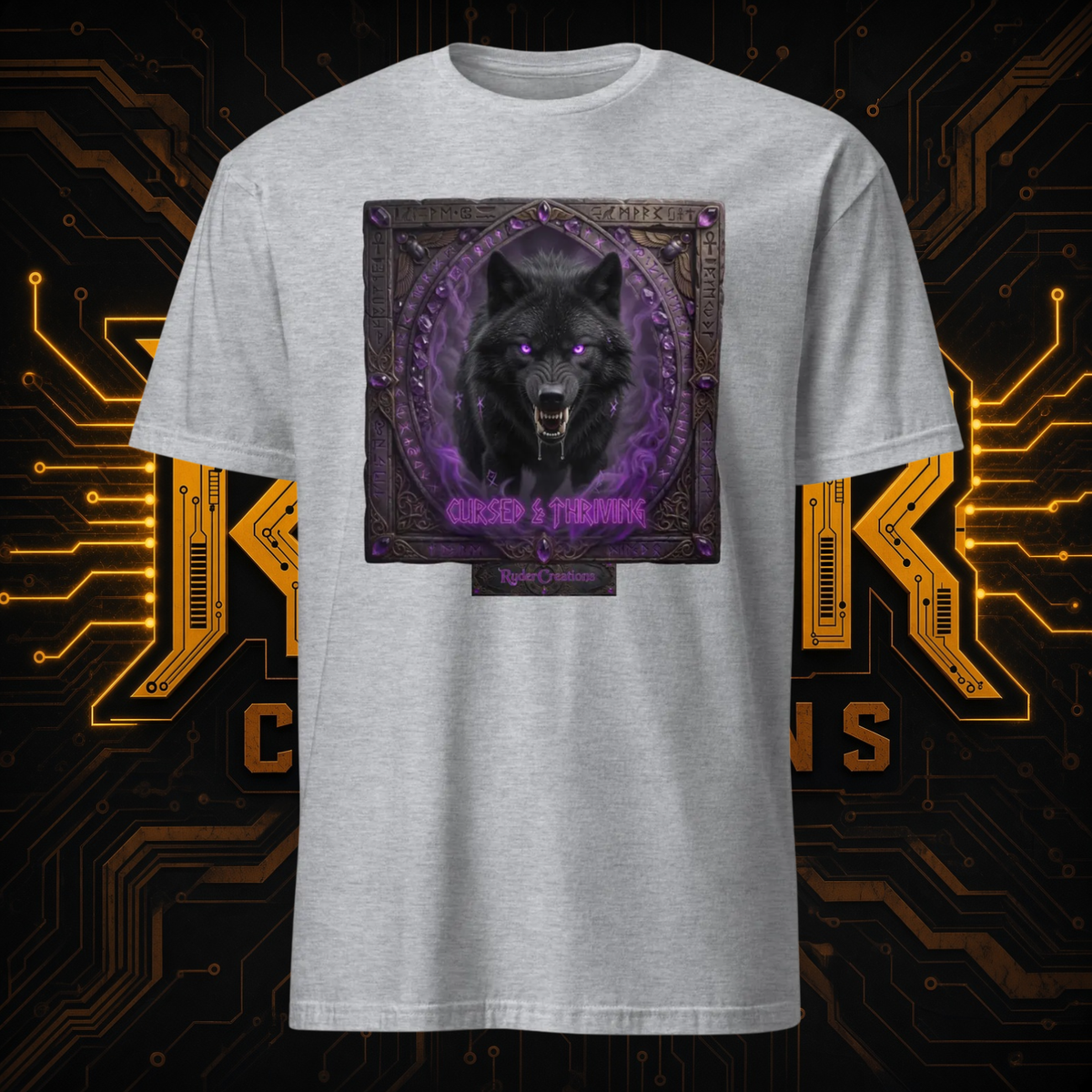 Cursed Mystic Black Wolf T-Shirt
