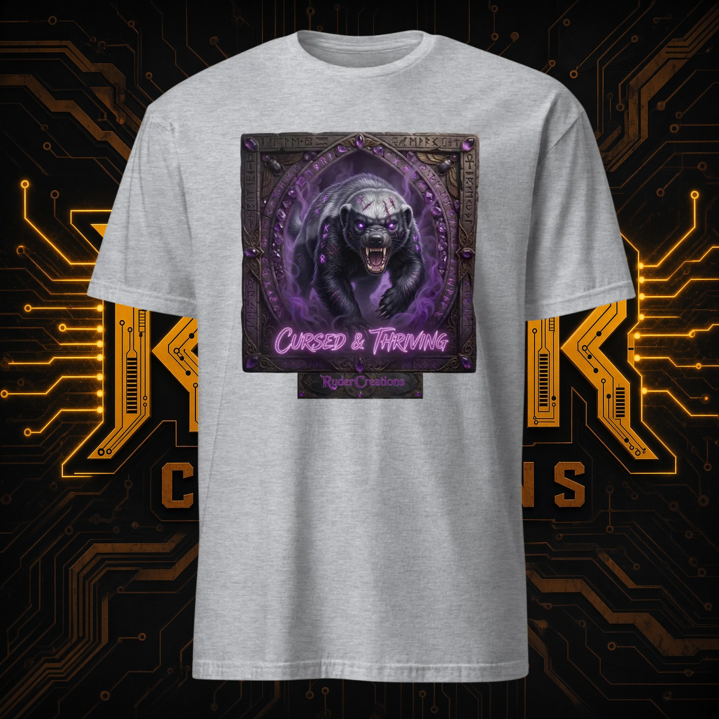 Dark Gothic Honey Badger T-Shirt