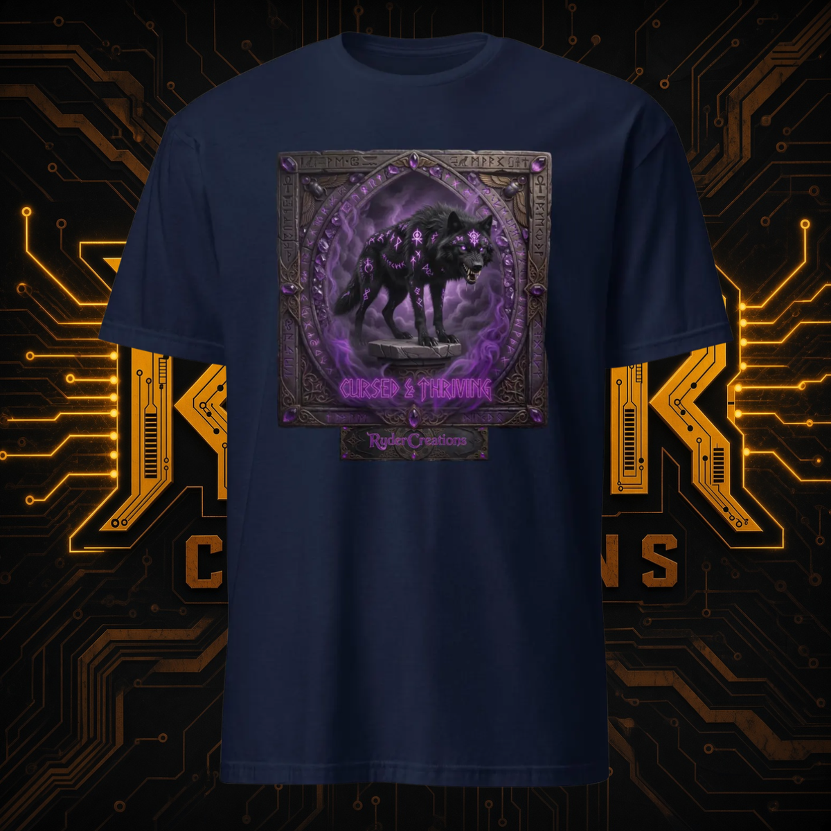 Haunting Purple Eyed Wolf T-Shirt