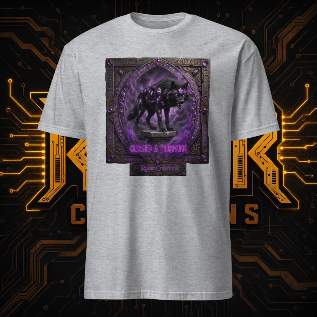 Haunting Purple Eyed Wolf T-Shirt
